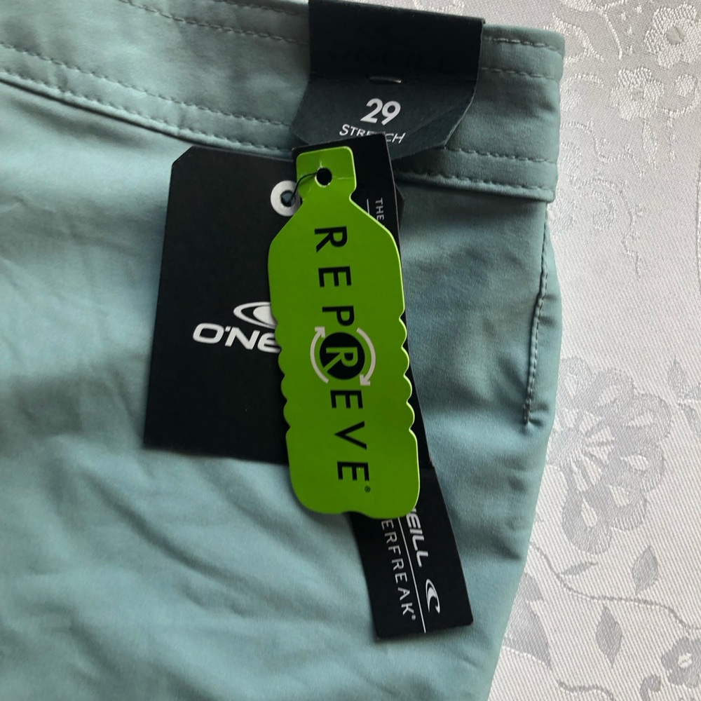 O'Neill Hyperfreak Strech Floral Swim Men's Size 29 Teal Floral Board-Shorts NWT - Picture 5 of 16